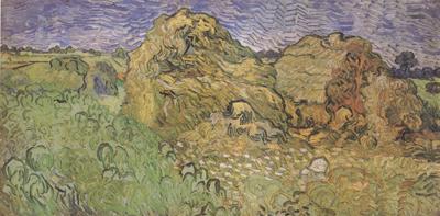 Vincent Van Gogh Field with Wheat Stacks (nn04) oil painting picture